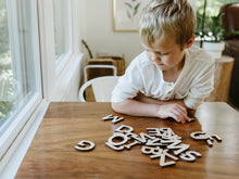Load image into Gallery viewer, Wooden Alphabet Set • Wood Letters & Movable Alphabet in Maple
