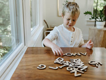 Load image into Gallery viewer, Wooden Alphabet Set • Wood Letters & Movable Alphabet in Maple