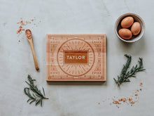 Load image into Gallery viewer, Modern Art Deco Custom Engraved Handmade Cutting Board