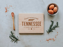 Load image into Gallery viewer, Custom City and State Modern Engraved Wooden Cutting Board