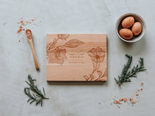 Load image into Gallery viewer, Floral Corners Custom Engraved Handmade Cutting Board