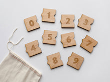 Load image into Gallery viewer, Wooden Number Puzzle • Children's Counting Puzzle