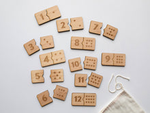 Load image into Gallery viewer, Wooden Number Match Puzzle • Handmade Wood Domino Style Matching Game