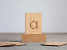 Load image into Gallery viewer, Wooden Alphabet Flash Cards • Lowercase Letters on Sturdy Wood Cards