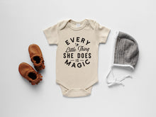 Load image into Gallery viewer, Every Little Thing She Does Is Magic Organic Baby Bodysuit