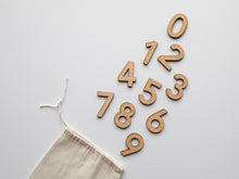Load image into Gallery viewer, Wooden Number Set • Wood Numerals & Math Symbols in Maple