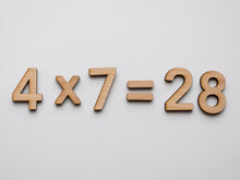 Load image into Gallery viewer, Wooden Number Set • Wood Numerals & Math Symbols in Maple