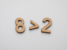 Load image into Gallery viewer, Wooden Number Set • Wood Numerals & Math Symbols in Maple