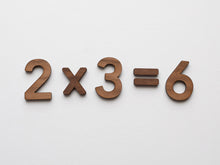 Load image into Gallery viewer, Wooden Number Set • Wood Numerals & Math Symbols in Walnut