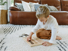 Load image into Gallery viewer, Wooden Shapes Montessori Board and Tabletop Geometry Reference Chart