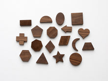 Load image into Gallery viewer, Wooden Shapes Montessori Board and Tabletop Geometry Reference Chart