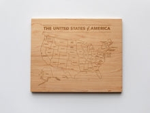 Load image into Gallery viewer, Wooden Map of the United States of America