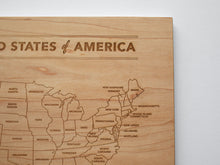 Load image into Gallery viewer, Wooden Map of the United States of America