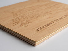 Load image into Gallery viewer, Wooden Map of the United States of America