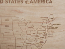 Load image into Gallery viewer, Wooden Map of the United States of America
