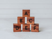 Load image into Gallery viewer, Modern Wooden Alphabet Blocks
