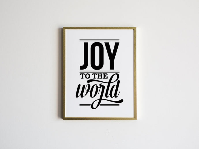 Joy To The World Lyrics Christmas Print