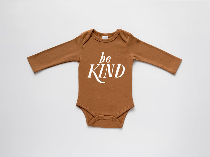Be Kind Organic Long Sleeve Baby Bodysuit • Final Sale