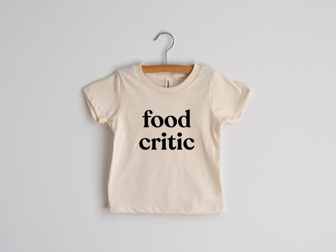 Food Critic Cream Organic Baby & Kids Tee
