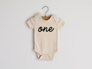 One First Birthday Baby Bodysuit