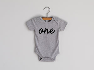 One First Birthday Baby Bodysuit