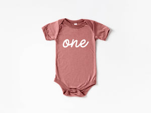 One First Birthday Baby Bodysuit