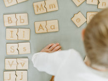 Load image into Gallery viewer, Wooden Alphabet Puzzle • Uppercase &amp; Lowercase Matching Game