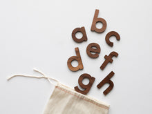 Load image into Gallery viewer, Wooden Alphabet Set • Wood Letters &amp; Movable Alphabet in Walnut