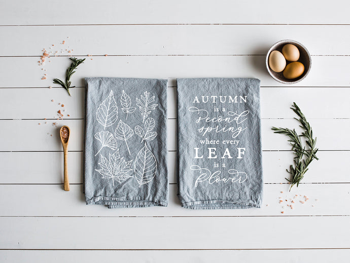 Autumn Themed Set of Two Tea Towels