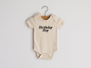 Birthday Boy Organic Baby Bodysuit