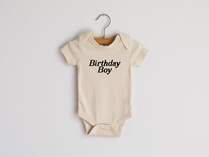 Birthday Boy Organic Baby Bodysuit