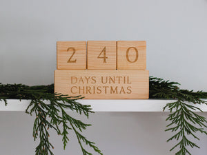 Christmas Countdown Wooden Blocks