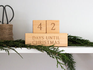 Christmas Countdown Wooden Blocks