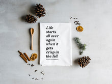 Load image into Gallery viewer, Crisp In The Fall Autumnal Tea Towel