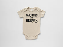 Load image into Gallery viewer, Farmers Are Heroes Organic Baby Bodysuit • Final Sale