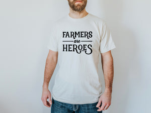 Farmers Are Heroes Organic Adult Tee