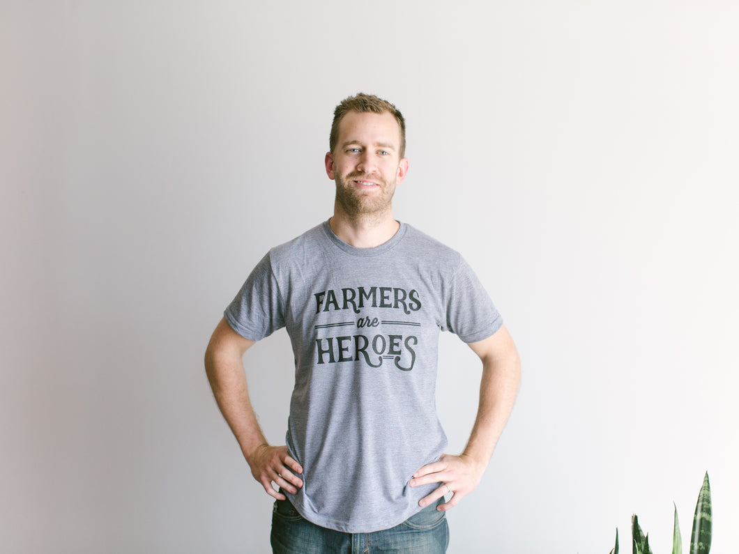 Farmers Are Heroes Adult Tee