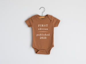 First Edition Published 2023 Organic Baby Bodysuit
