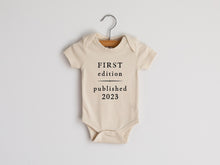 Load image into Gallery viewer, First Edition Published 2023 Organic Baby Bodysuit