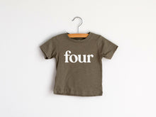 Load image into Gallery viewer, Four Modern Birthday Shirt Kids Tee