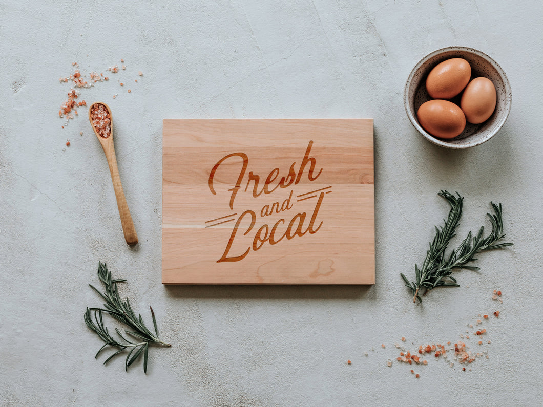 Fresh and Local Engraved Wooden Cutting Board