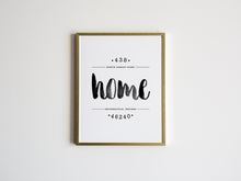 Load image into Gallery viewer, “Home” Custom Watercolor Home Address Print