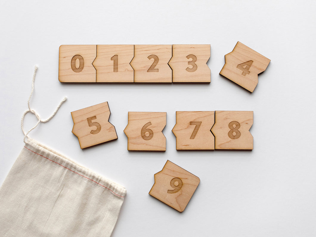 Wooden Number Puzzle • Children's Counting Puzzle