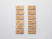 Load image into Gallery viewer, Wooden Number Match Puzzle • Handmade Wood Domino Style Matching Game