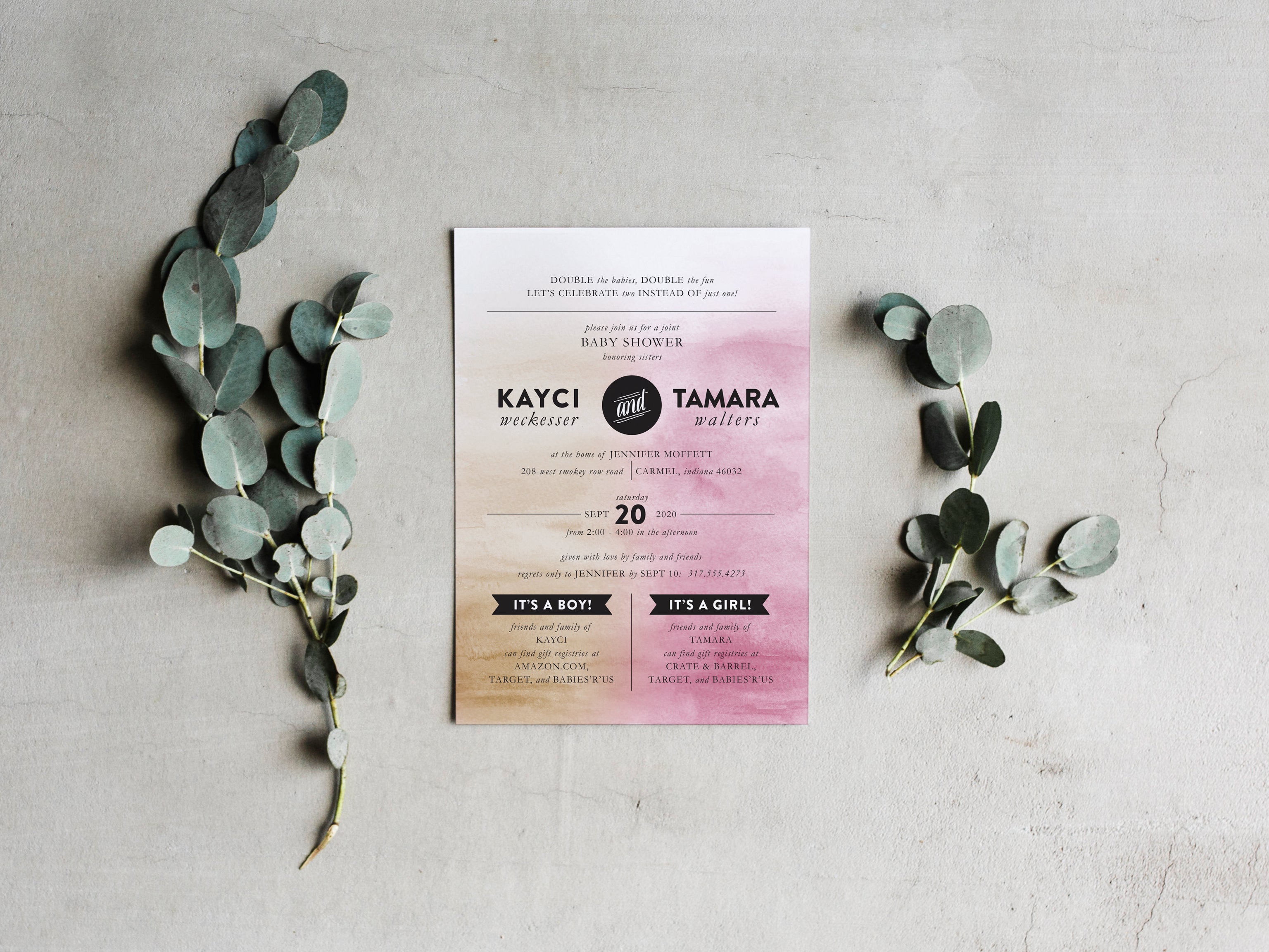 Joint 2025 shower invitations