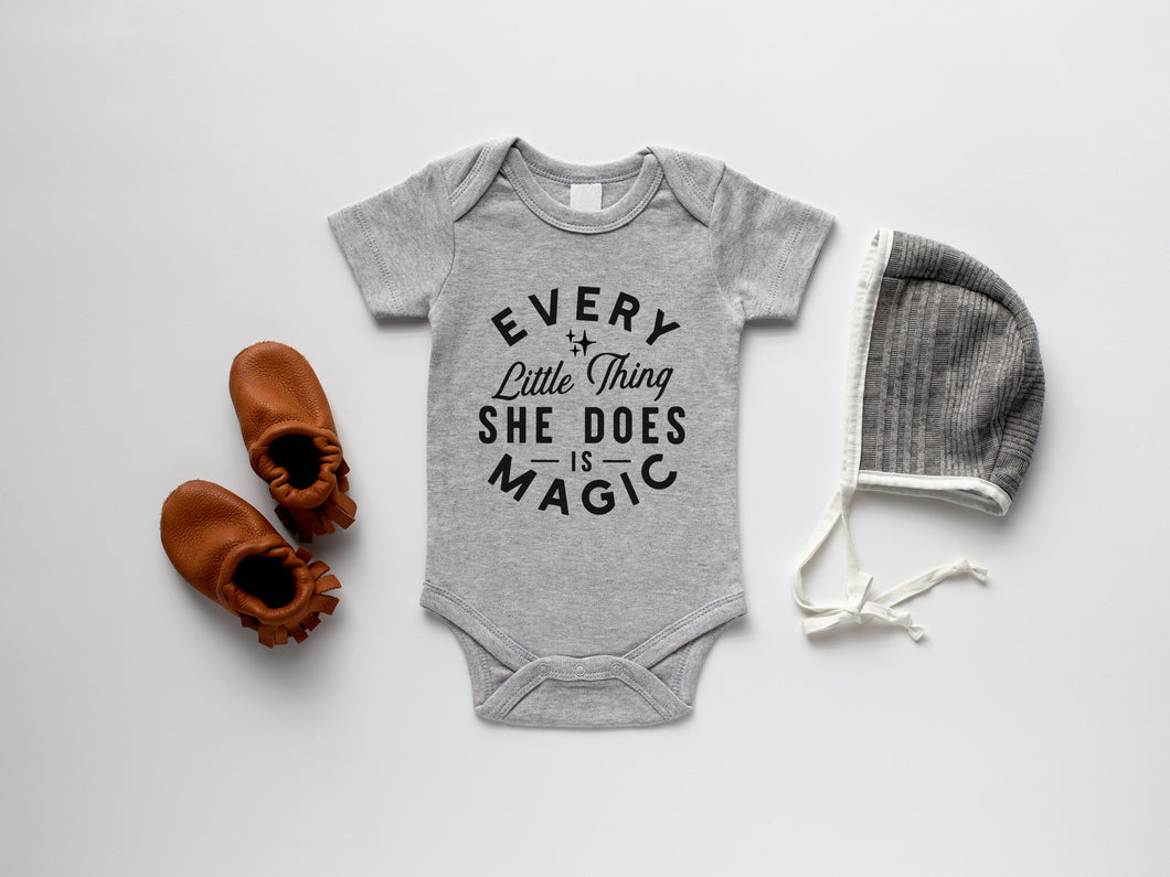 Every Little Thing She Does Is Magic Organic Baby Bodysuit • Final Sale