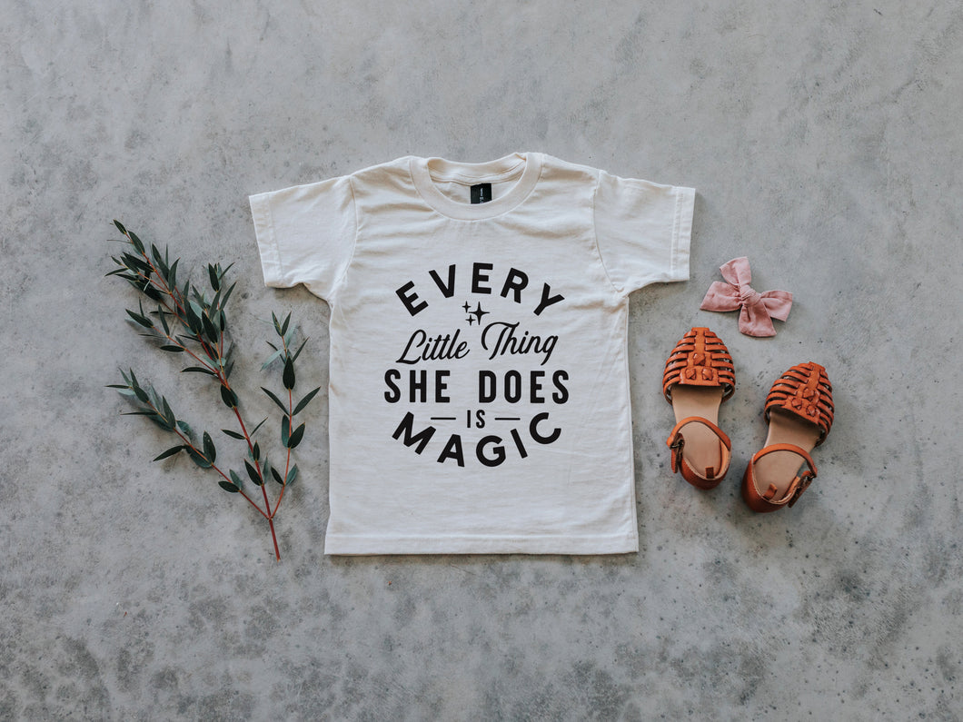 Every Little Thing She Does Is Magic Organic Baby & Kids Tee