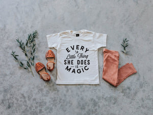 Every Little Thing She Does Is Magic Organic Baby Tee • Final Sale