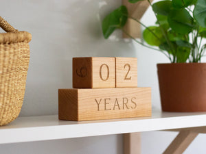 Modern Wooden Milestone Blocks