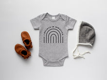 Load image into Gallery viewer, I Believe In Miracles Rainbow Organic Baby Bodysuit